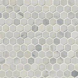 MSI Arabescato Carrara 1" Hexagon Honed Mosaic